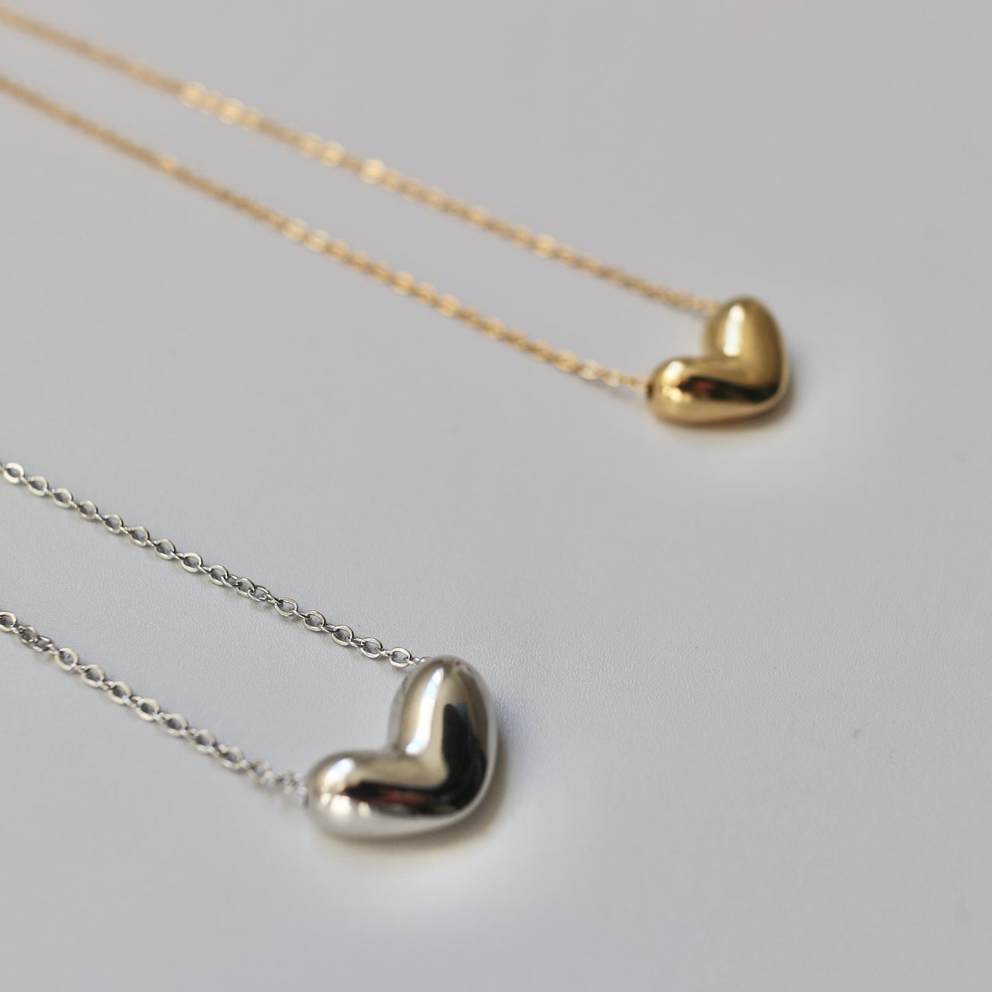 plump heart chain necklace