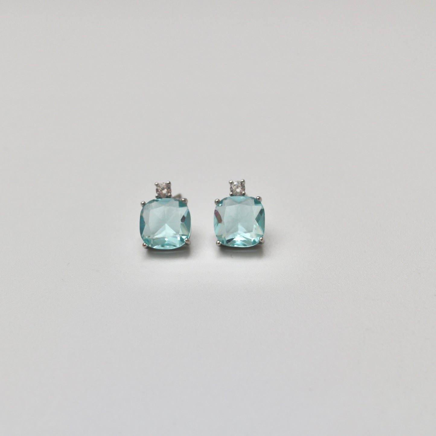 aqua blue glass pierce