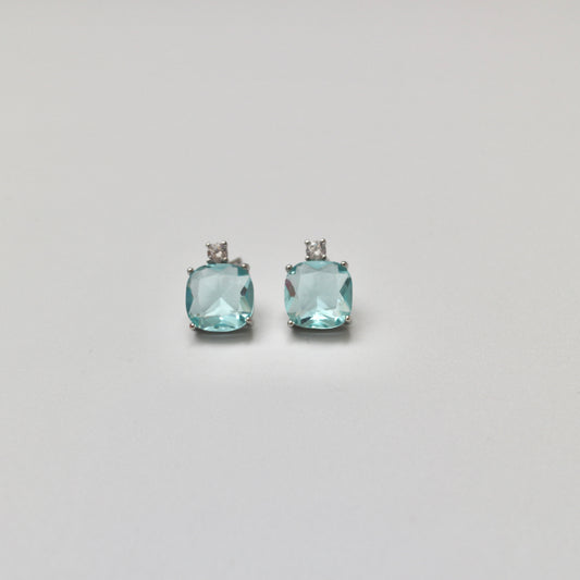 aqua blue glass pierce