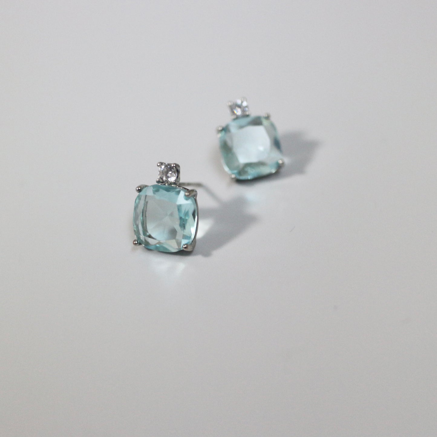 aqua blue glass pierce
