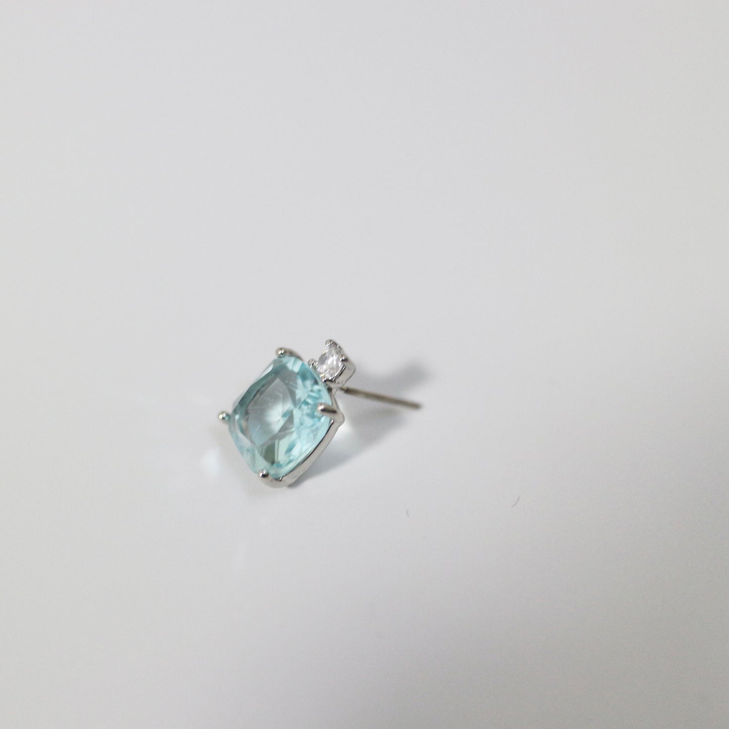 aqua blue glass pierce