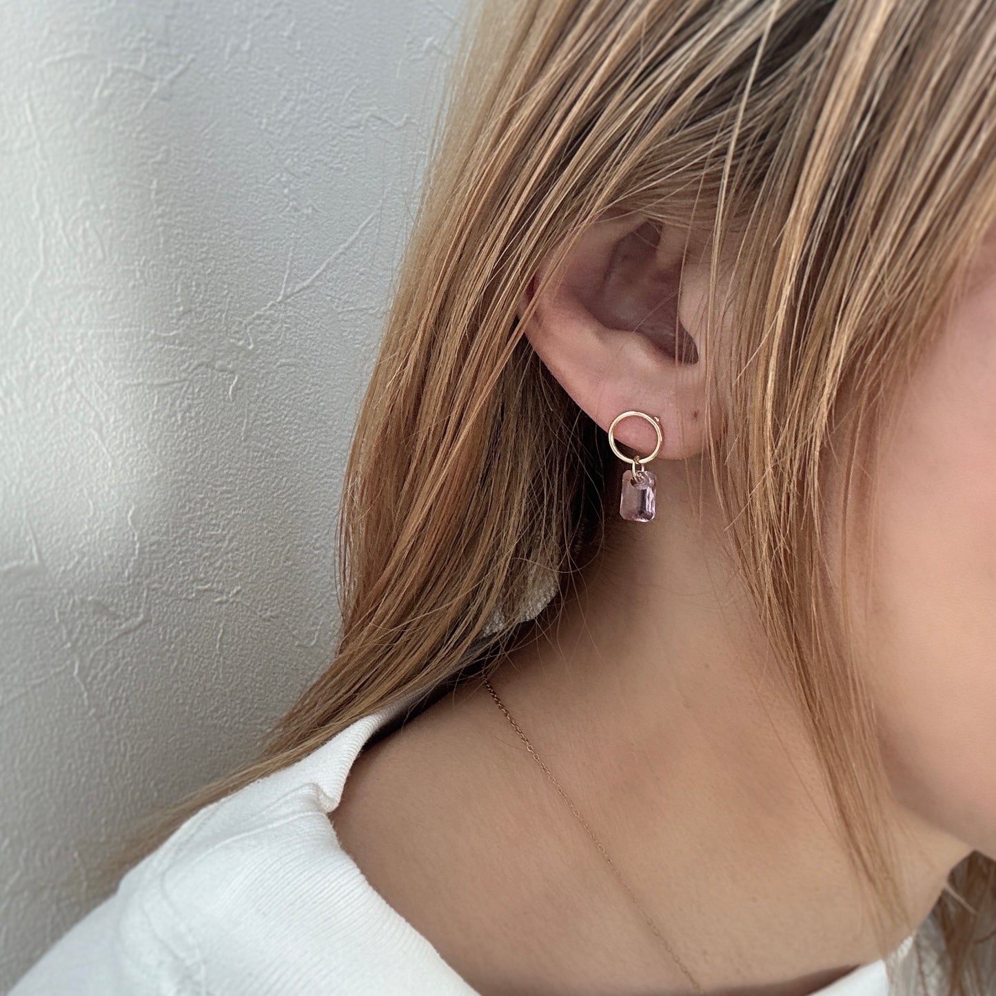 glass circle pierce(クリア)