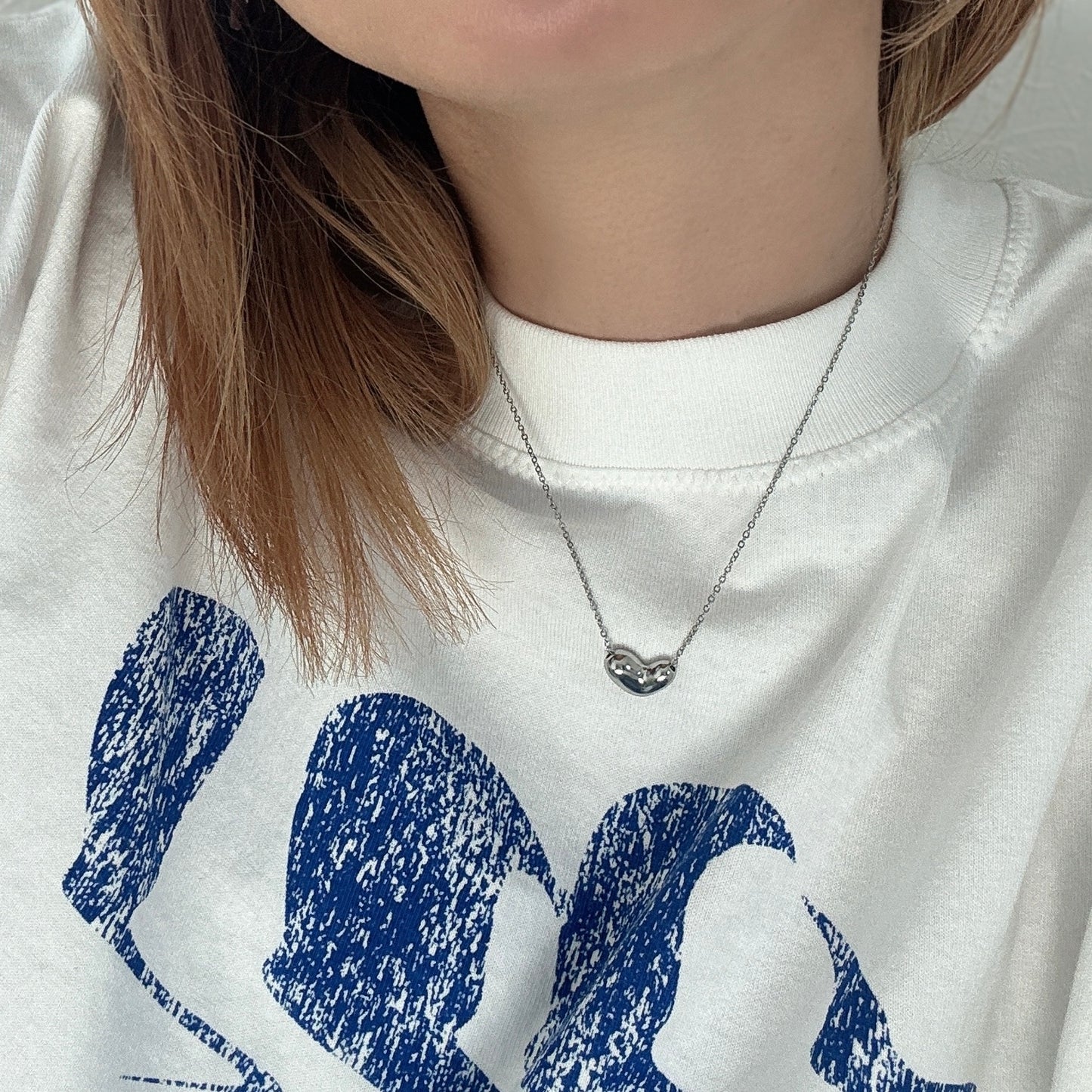 plump heart chain necklace