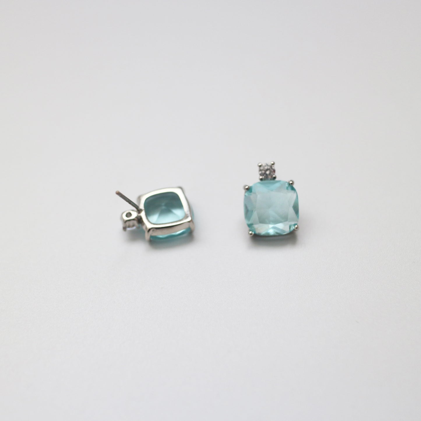 aqua blue glass pierce