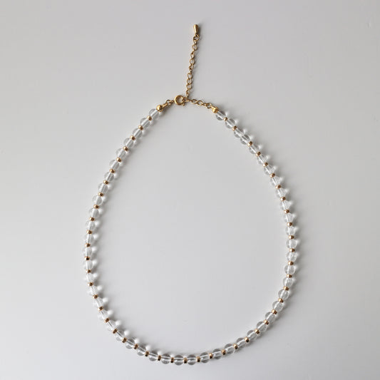 clear ball necklace