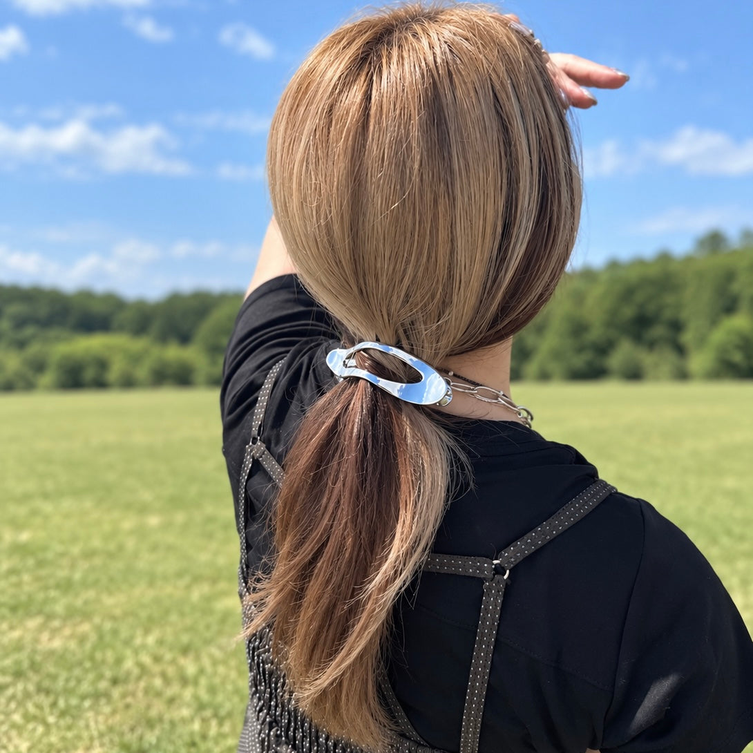 ウェーブメタル ヘアクリップ