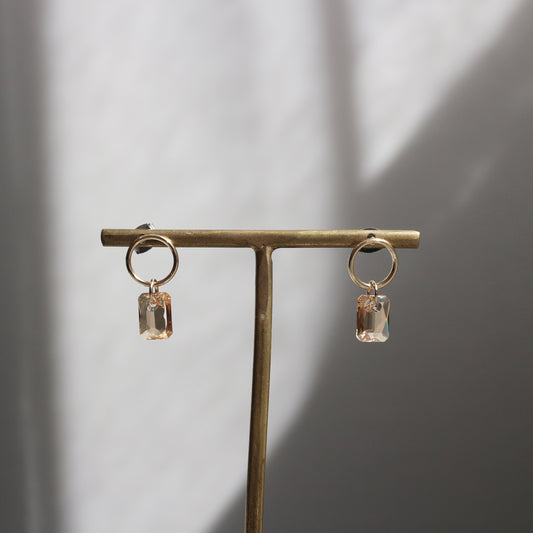 glass circle pierce(ゴールド)