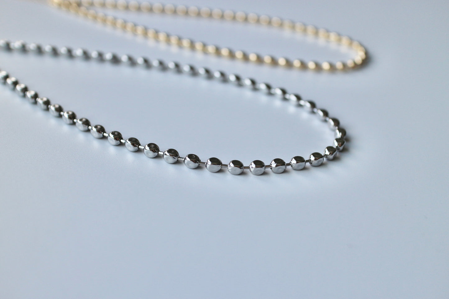 flat ball chain necklace