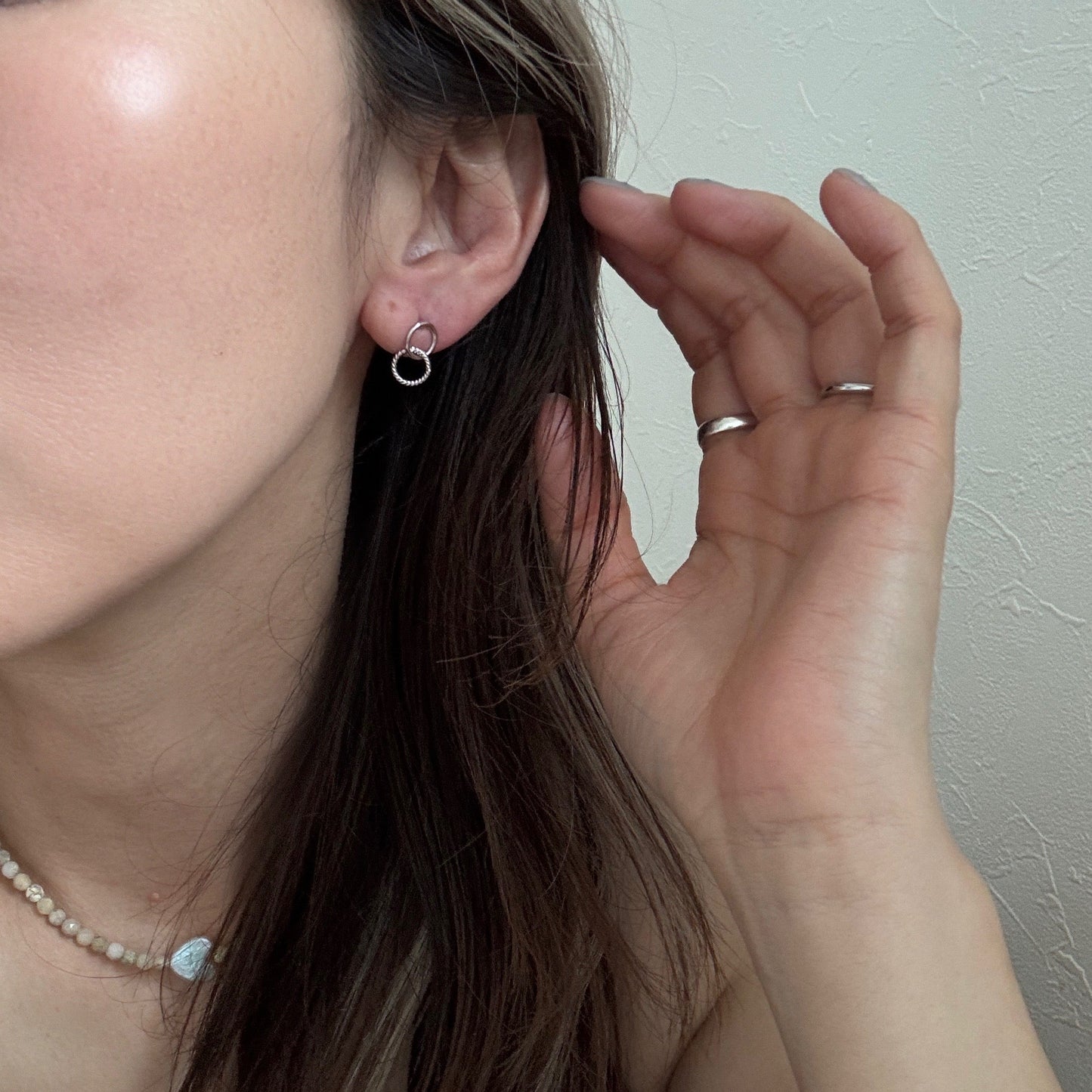 ダブルリングピアス