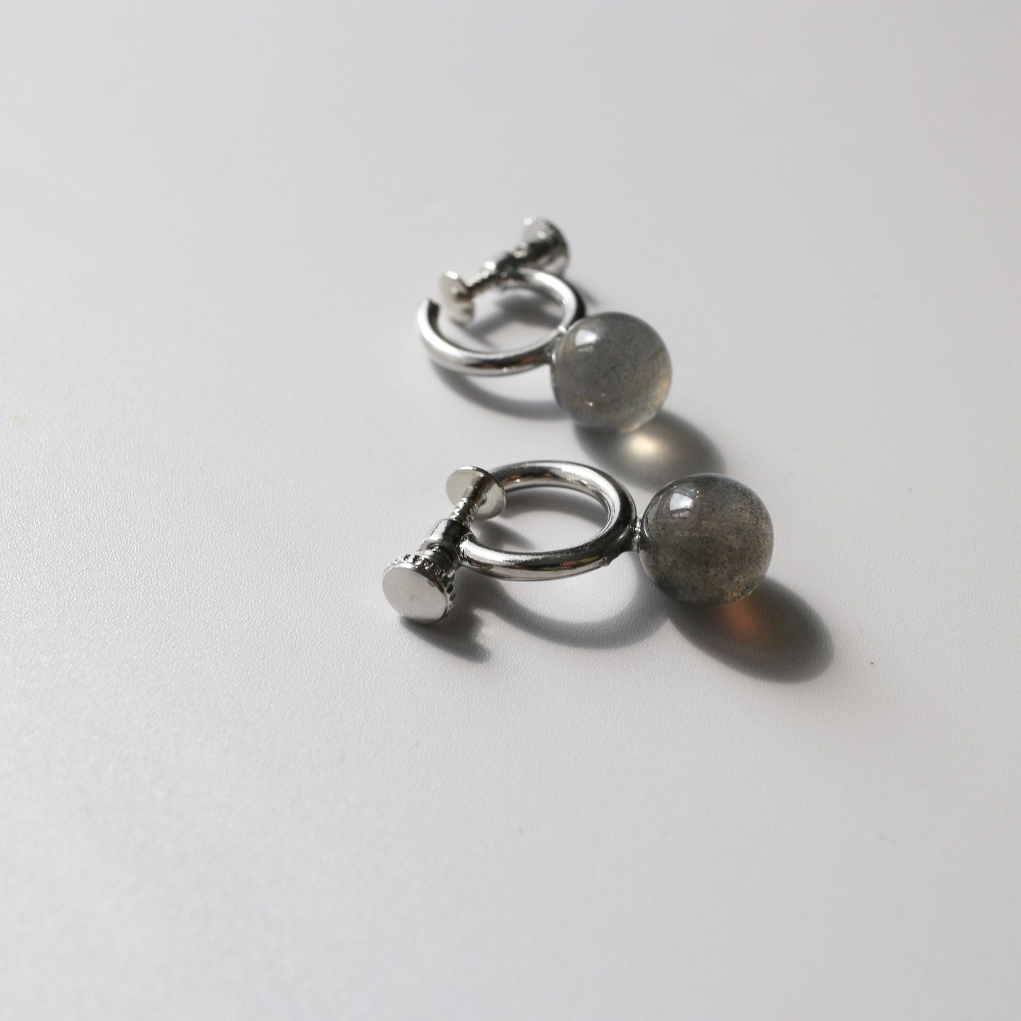 Quiet Stone Hoop earring