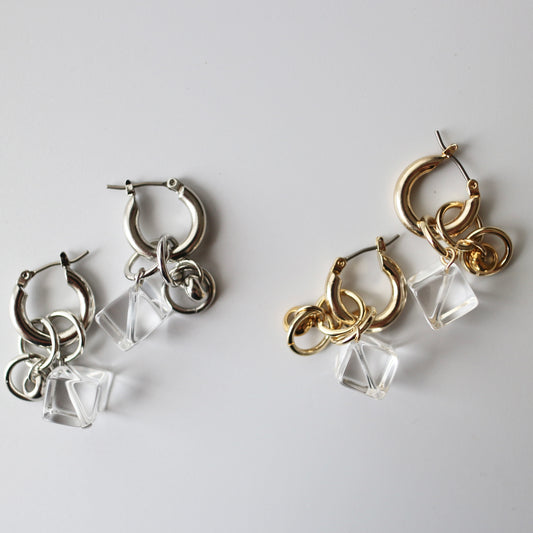 crystal hoop pierce