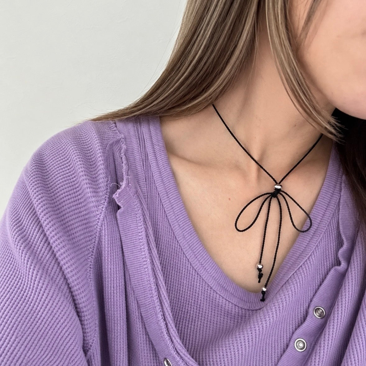 Karen Silver & Silk Code Necklace