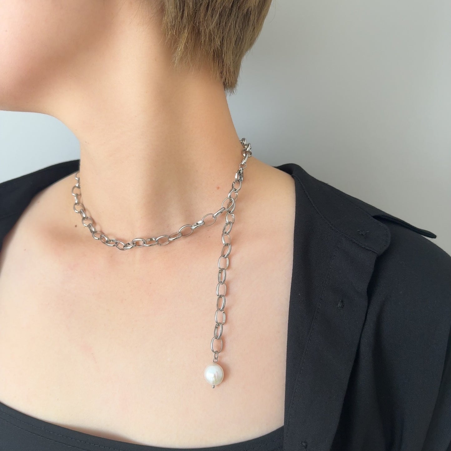 Pearl chain necklace