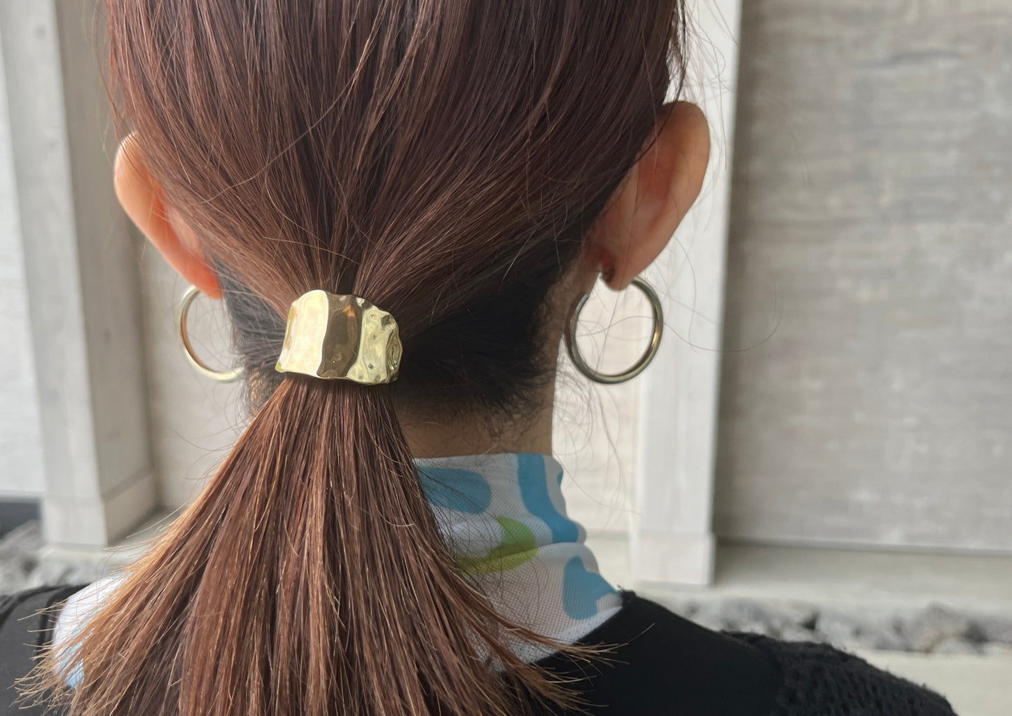 metal texture hair cuff