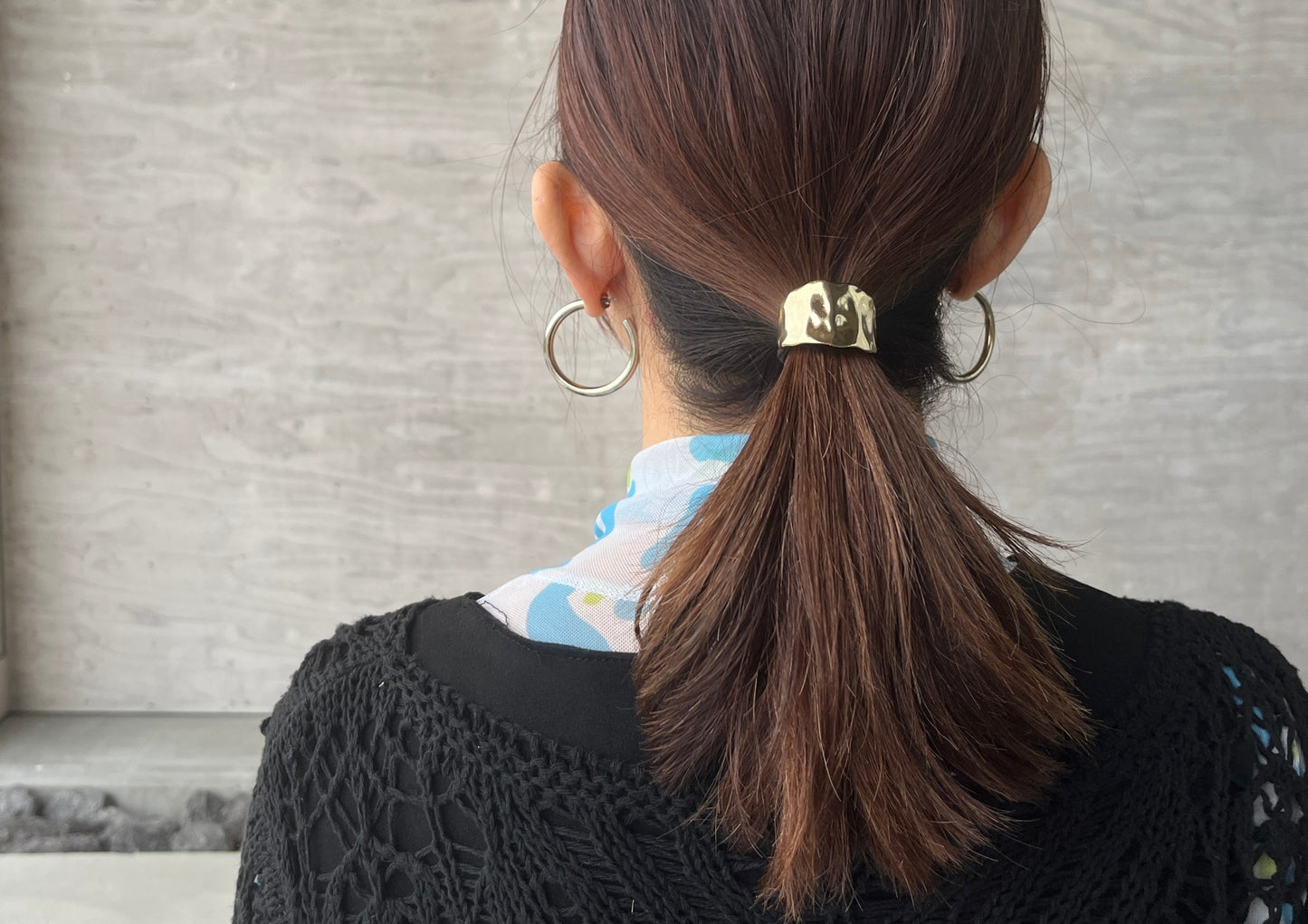 metal texture hair cuff